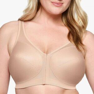 GLAMORISE MagicLift Posture Back Bra Wirefree in Cafe Neutral - Size 58G